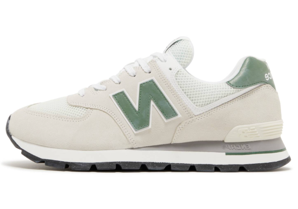 New Balance 574 Rugged White Green