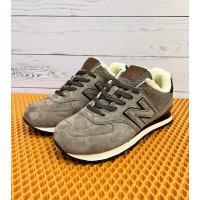 New Balance 574 Light Brown Black зимние