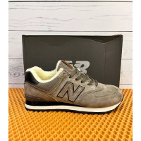 New Balance 574 Light Brown Black зимние