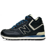 New Balance 574 High Leather Blue зимние