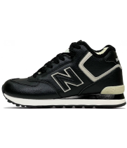 New Balance 574 High Leather Black зимние