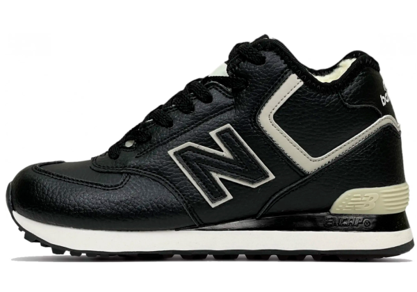 New Balance 574 High Leather Black зимние