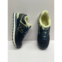 New Balance 574 Leather Blue зимние