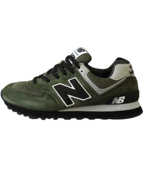 Кроссовки New Balance 574 хаки с черным