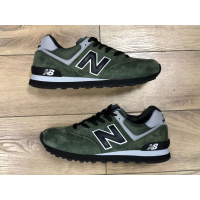 Кроссовки New Balance 574 хаки с черным