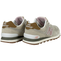 New Balance 574 бежевые с розовым