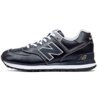 New Balance 574 Leather All Blue