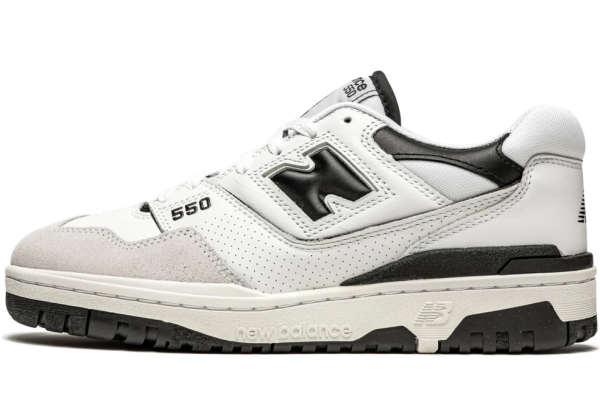 New Balance 550 White/Black с мехом