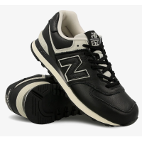 New Balance 574 Leather Black