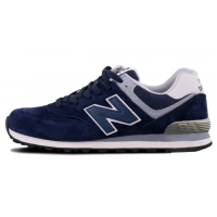 Кроссовки New Balance 574 Blue/White с мехом