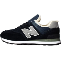 Кроссовки New Balance 574 Dark Blue Grey с мехом