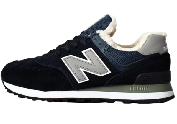 Кроссовки New Balance 574 Dark Blue Grey с мехом