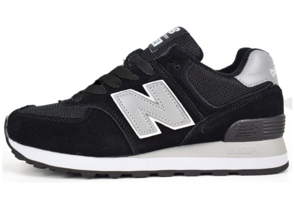 Кроссовки New Balance 574 Black White с мехом