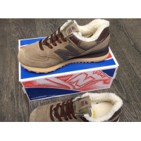 Кроссовки New Balance 574 Brown с мехом