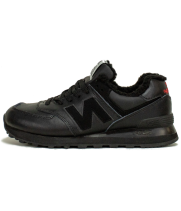 Кроссовки New Balance 574 All Black с мехом