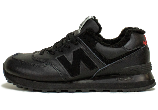 Кроссовки New Balance 574 All Black с мехом