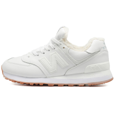 Кроссовки New Balance 574 зимние с мехом белые