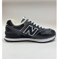 Кроссовки New Balance 574 Dark Blue с мехом