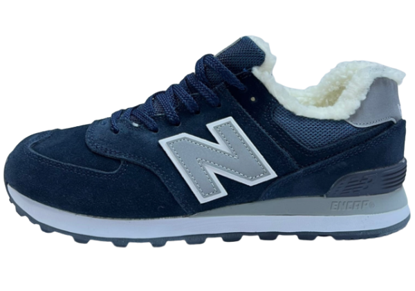 Кроссовки New Balance 574 Синие с мехом