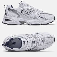 New Balance 530 White Silver Navy