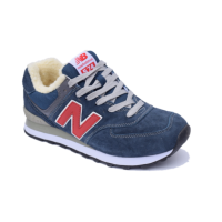 Кроссовки New Balance 574 Синие с красным с мехом