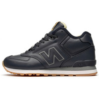 New Balance 574 Mid Leather Black White Gym Winter