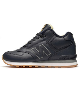 New Balance 574 Mid Leather Black White Gym Winter