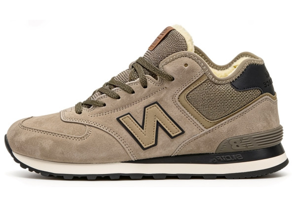 New Balance 574 Mid Grey Haki Black Winter