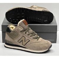 New Balance 574 Mid Grey Haki Black Winter