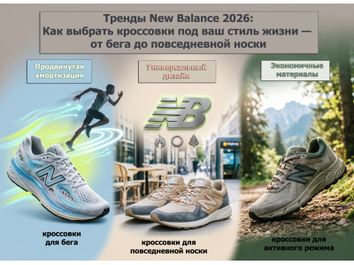 Тренды New Balance 2026: Как выбрать кроссовки под ваш стиль жизни — от бега до повседневной носки Тренды New Balance 2026: Как выбрать кроссовки под ваш стиль жизни — от бега до повседневной носки
