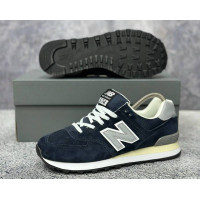 New Balance 574 Suede Dark Navy Grey