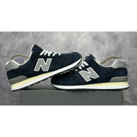 New Balance 574 Suede Dark Navy Grey