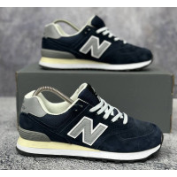 New Balance 574 Suede Dark Navy Grey