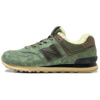 New Balance 574 Suede Green Brown зимние