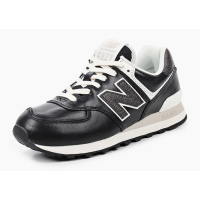 New Balance 574 Leather Premium Metallic Black
