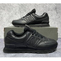 New Balance 574 Leather Total Black