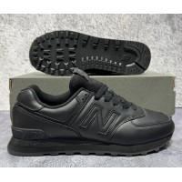 New Balance 574 Leather Total Black