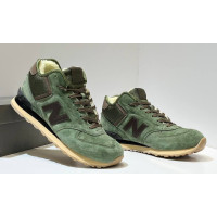 New Balance 574 Mid Green Brown с мехом