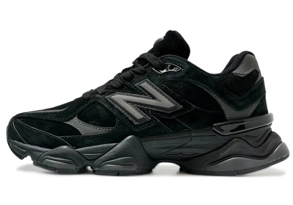 New Balance 9060 Winter Triple Black с мехом