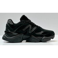 New Balance 9060 Winter Triple Black с мехом