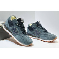 New Balance 574 Mid Grey Black Gum с мехом