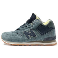 New Balance 574 Mid Grey Black Gum с мехом