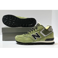 New Balance 574 Mid Green Black с мехом