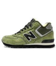 New Balance 574 Mid Green Black с мехом