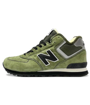 New Balance 574 Mid Green Black с мехом