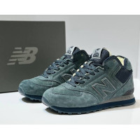 New Balance 574 Mid Moss Blue с мехом