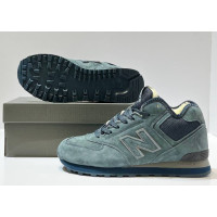 New Balance 574 Mid Moss Blue с мехом