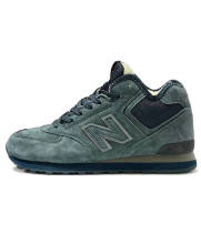 New Balance 574 Mid Moss Blue с мехом