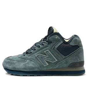 New Balance 574 Mid Moss Blue с мехом