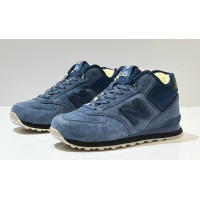 New Balance 574 Mid Blue с мехом